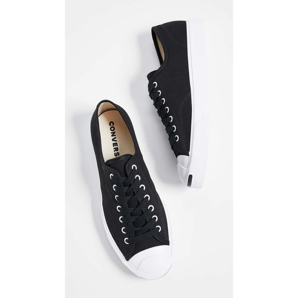 NWT Converse Jack Purcell Canvas Sneakers Black White Size 4.5W/3M
